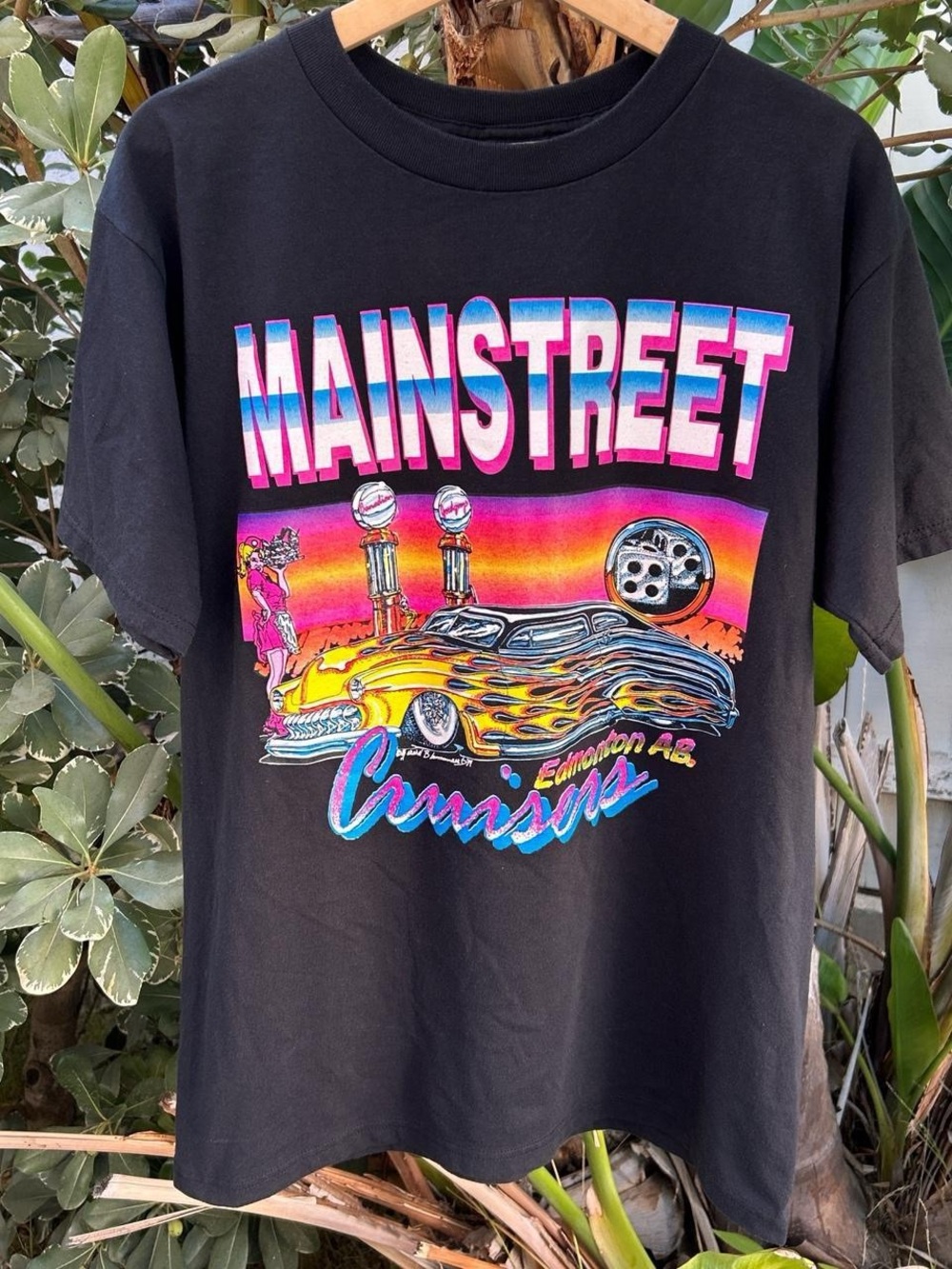 Vintage 1994 Mainstreet Cruise Edmonton AB Car Show T Shirt L Black